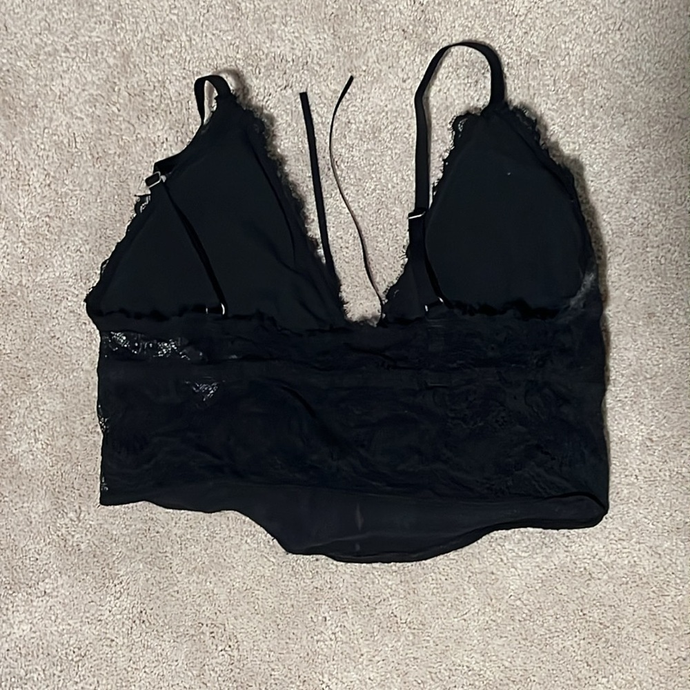Hollister Gilly Hicks size large black padded corset bralette top - Picture 2 of 3